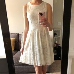 White/Beige Lace Dress